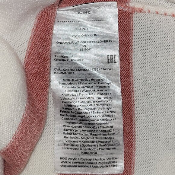 S | Only | 3/4 Sleeve Oversized V-Neck Sweater - Picture 5 of 5